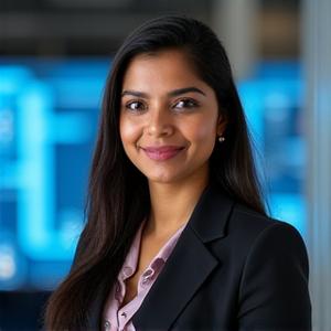 Portrait of Dr. Anya Sharma, CTO of Arch Vault.