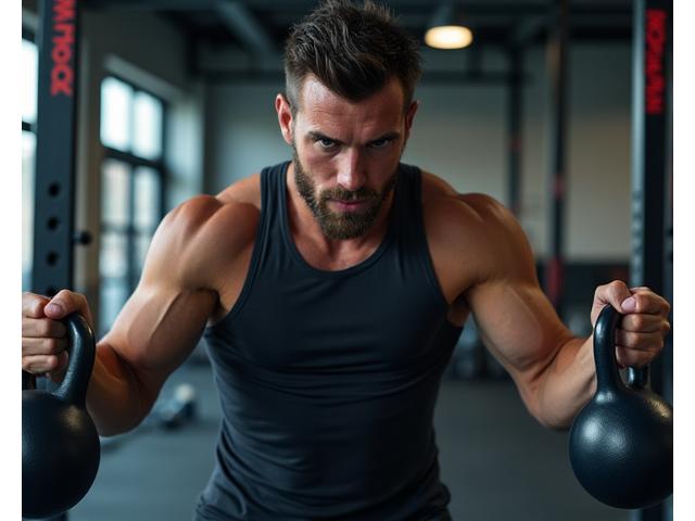 Athlete lifting weights in a modern gym, wearing durable Arch Vault activewear.