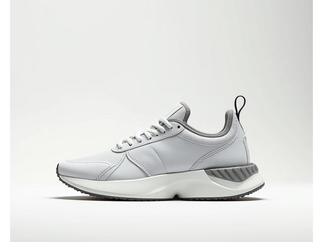 Limited Edition Arch Glide, a white and grey sneaker with distinctive sole, designed for style and comfort.