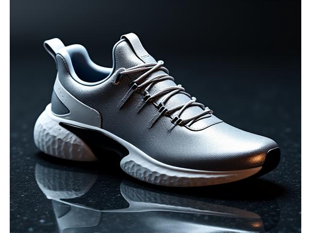 Apex Hybrid, a contemporary sneaker with futuristic design, in a sleek metallic finish.