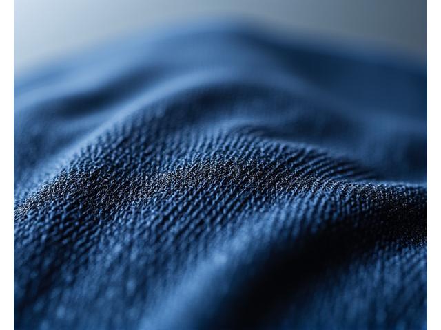 Close-up of recycled ocean plastic fibers woven into fabric