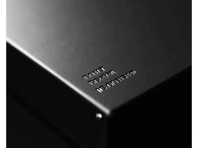 Close-up of a limited edition sneaker box with a unique numbering stamp '001/500', highlighting its exclusivity.